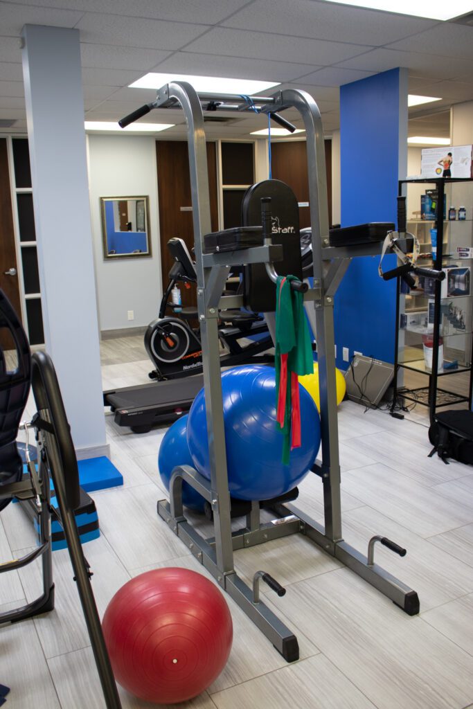 Red And Blue Gym Equipment